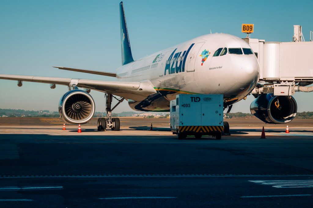 Commercial Freight Airplane on the Runway